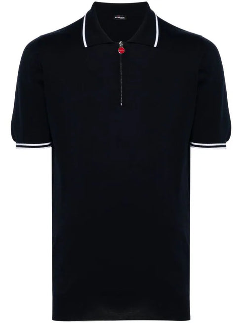striped-trim polo shirt